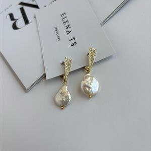 76 Gold Earrings Pearl Earrings